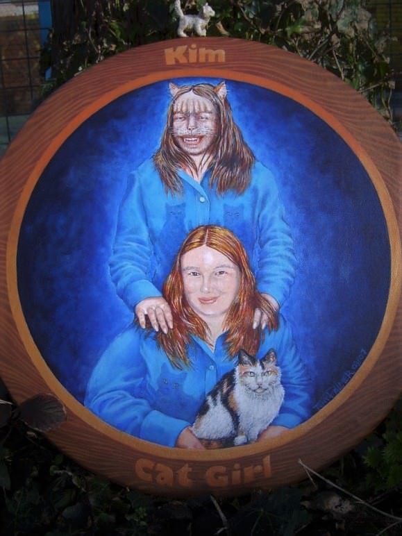 A5.-Kim-ma-fille-acec-un-chat.-Portrait-fantastique.-Acrylique.-Donne