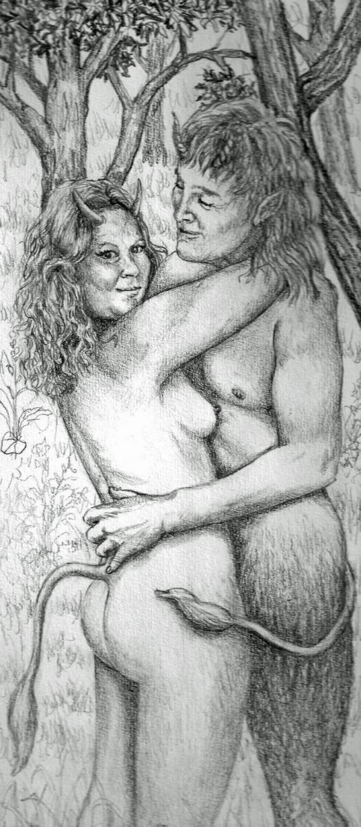 Pencil Drawing 'Creatures of the Forest.'