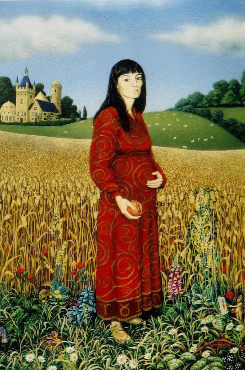 A15.-LIMPERATRICE-DU-TARROT.-Gaia-Demeter-etc.-Acrylique-1988-VENDU