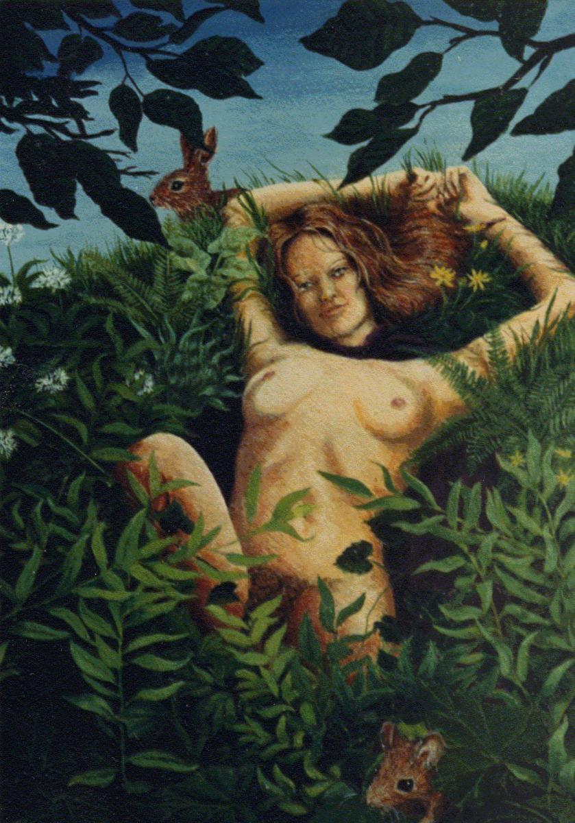 A27.-FILLE-DE-LA-NATURE.-Acrylique-1978-Vendu