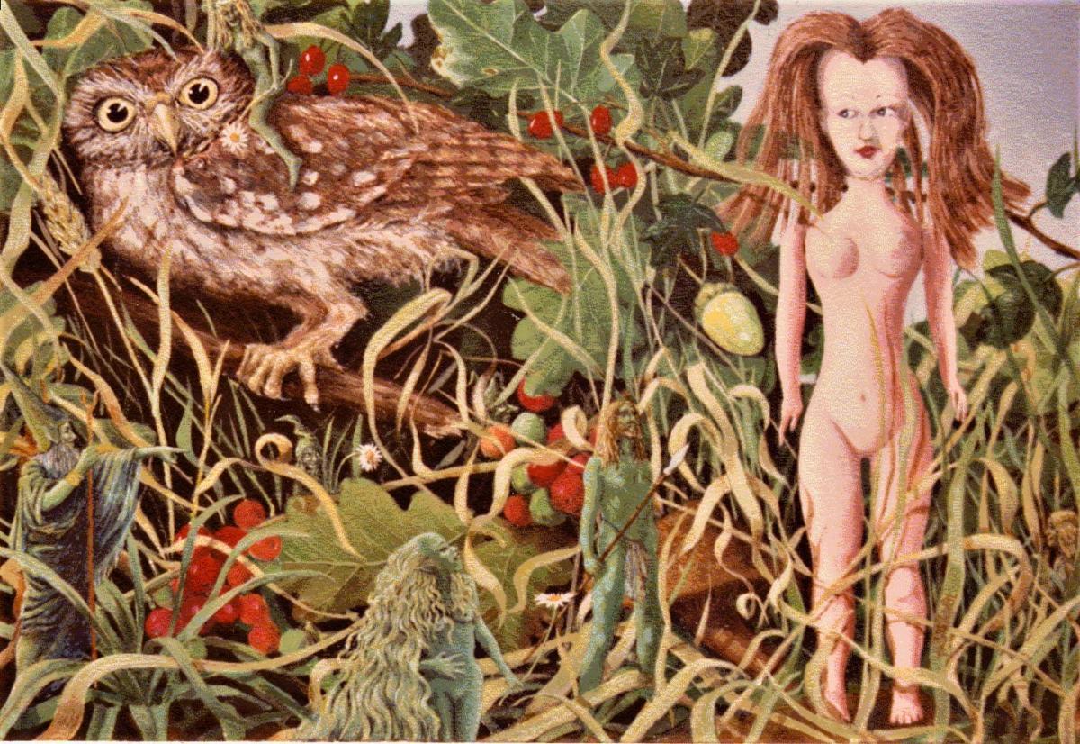 A51.-A-PLASTIC-DOLL-ENCOUNTERED-BY-FAIRIES.-Acrylic-1980-SOLD