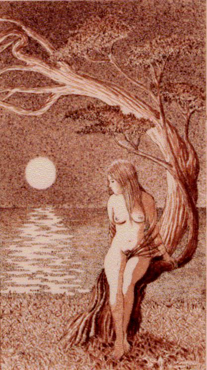 A55.-FULLMOON-GIRL.-INNOCENCE.-Pen-and-Ink.-1981-Sold