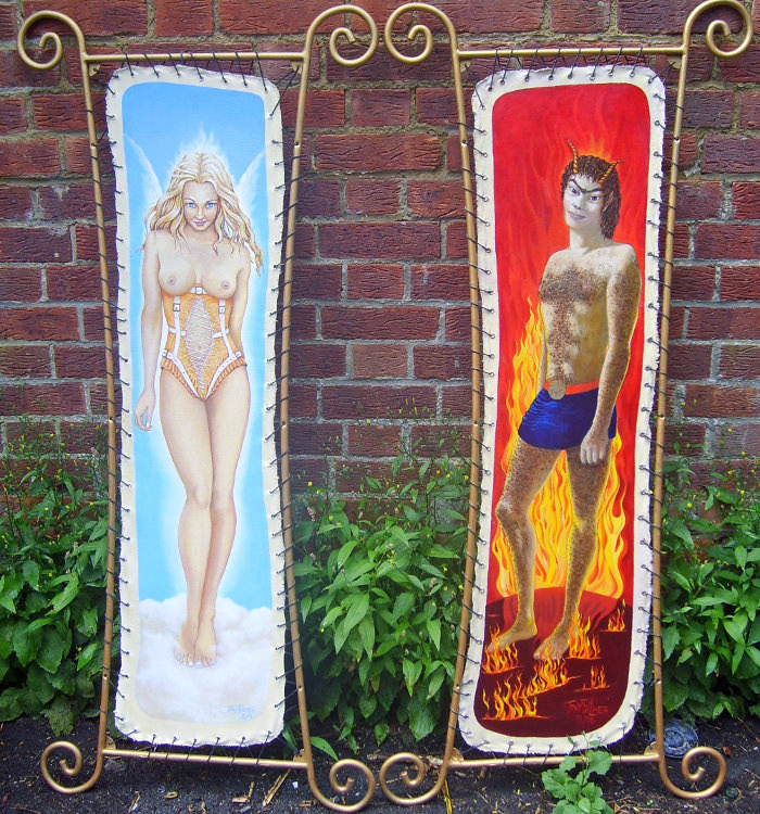 A79.-Angels-Demons.-Double-sided-room-devider.-Acrylic-Availabler